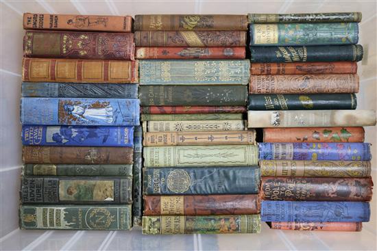 Five boxes of books